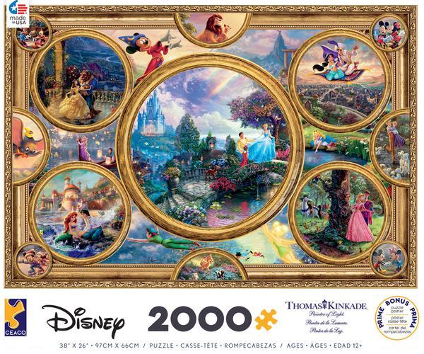 Thomas Kinkade: Disney Collage - 2000pc Jigsaw Puzzle by Ceaco  			  					NEW - image 1