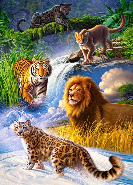 Big Cats - 260pc Jigsaw Puzzle By Castorland