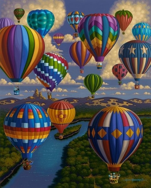 Balloon Festival - 500pc Jigsaw Puzzle by Dowdle