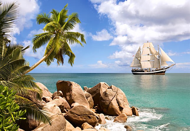 Sailing in Paradise - 1500pc Jigsaw Puzzle by Castorland