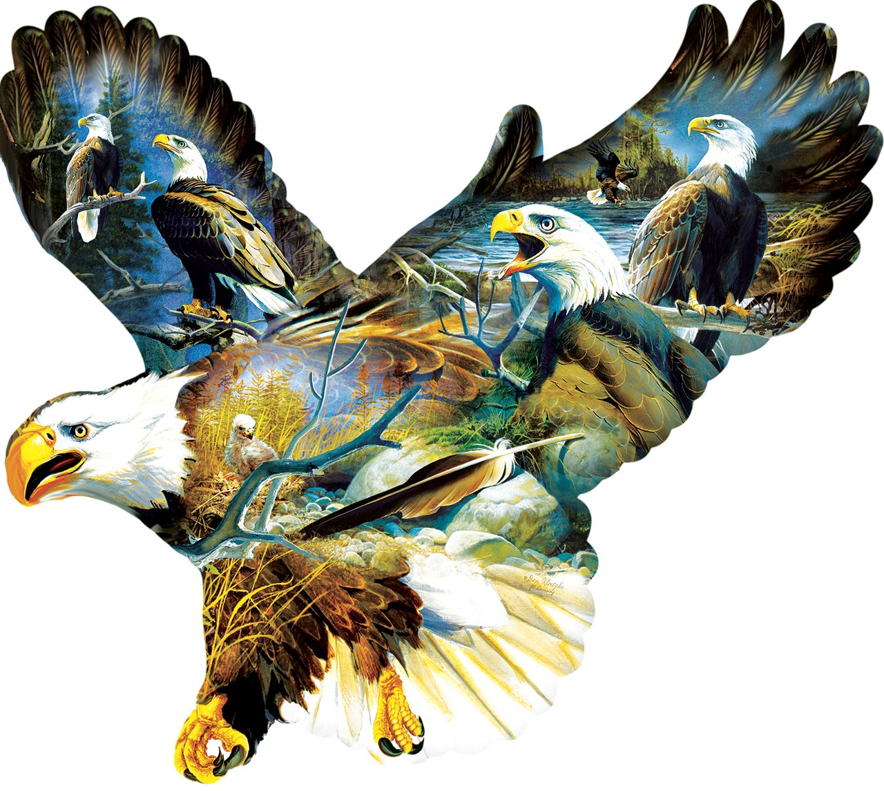 Eagle Majesty - 1000pc Shaped Jigsaw Puzzle By Sunsout  			  					NEW