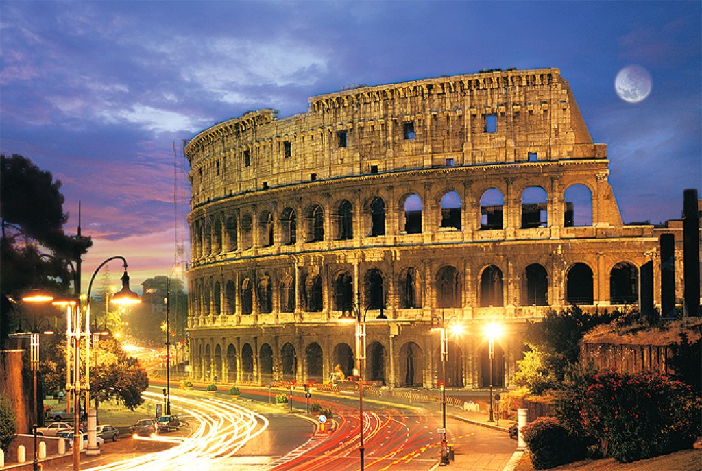 Rome Colosseum - 1000pc Glow-in-the-Dark Jigsaw Puzzle by Tomax