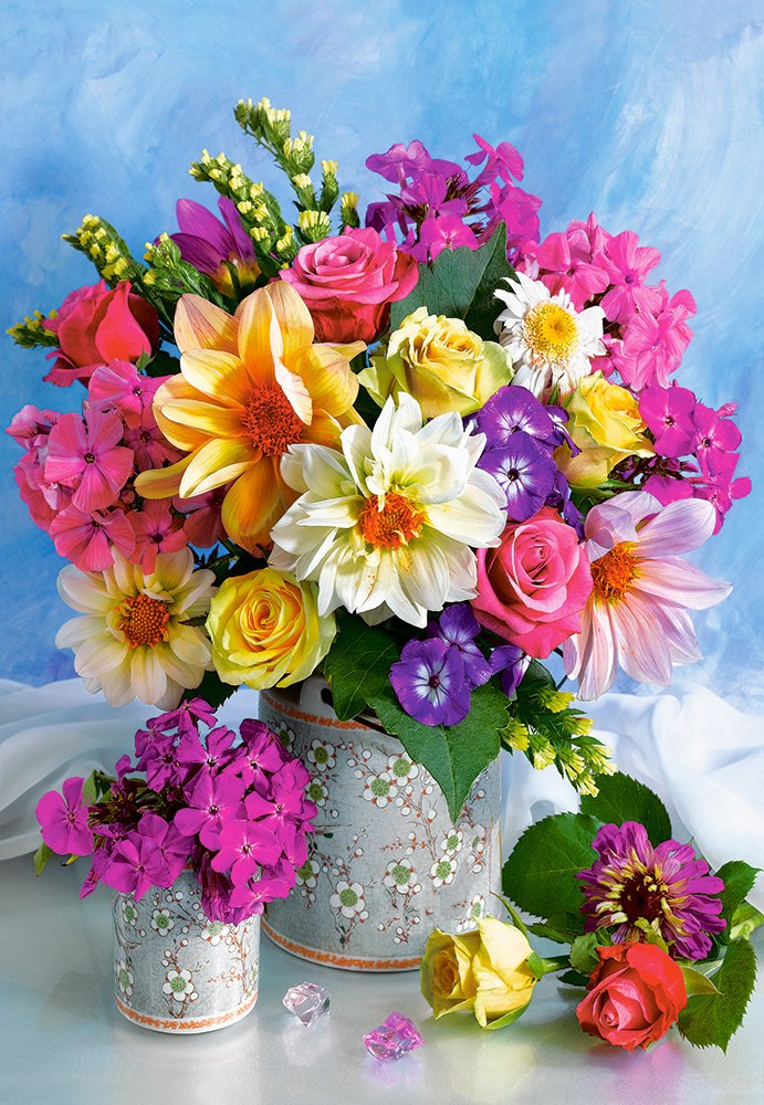 Flower Bouquet - 1500pc Jigsaw Puzzle By Castorland