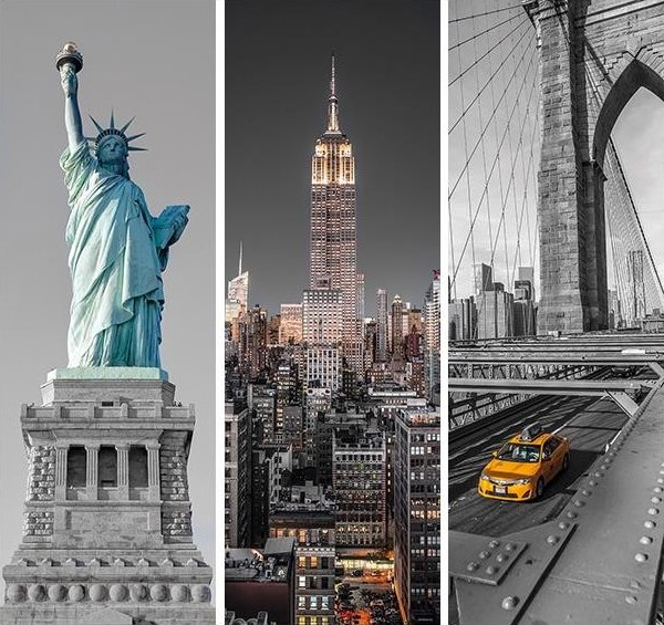 New York Trittico - 3 x 500pc Jigsaw Puzzle MultiPack by Clementoni