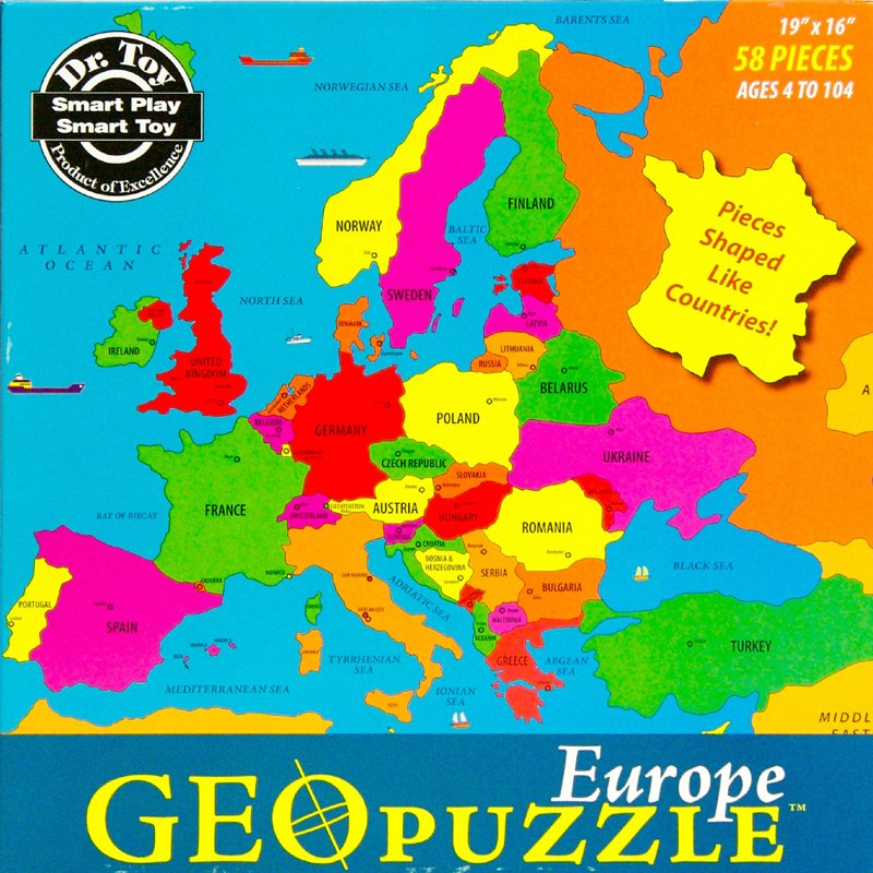 Europe - 58pc Geographical Puzzle by GEO Puzzle