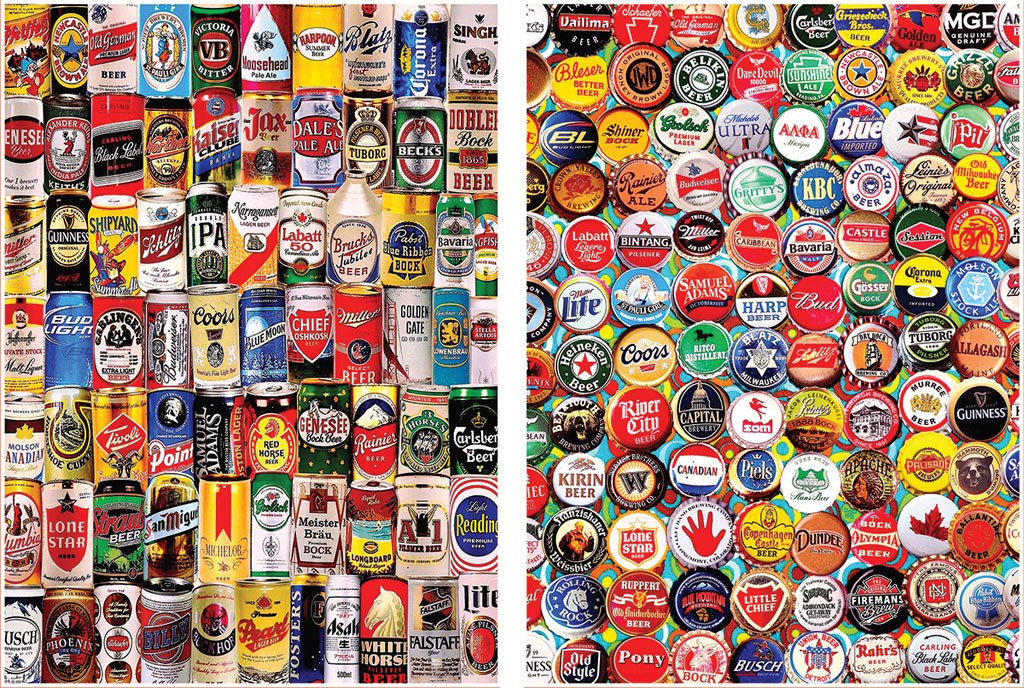For The Love of Beer 2-in-1 - 1000pc Jigsaw Puzzle by White Mountain