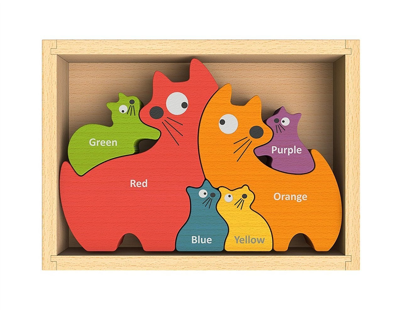 Cat Family - EcoFriendly Wooden Puzzle