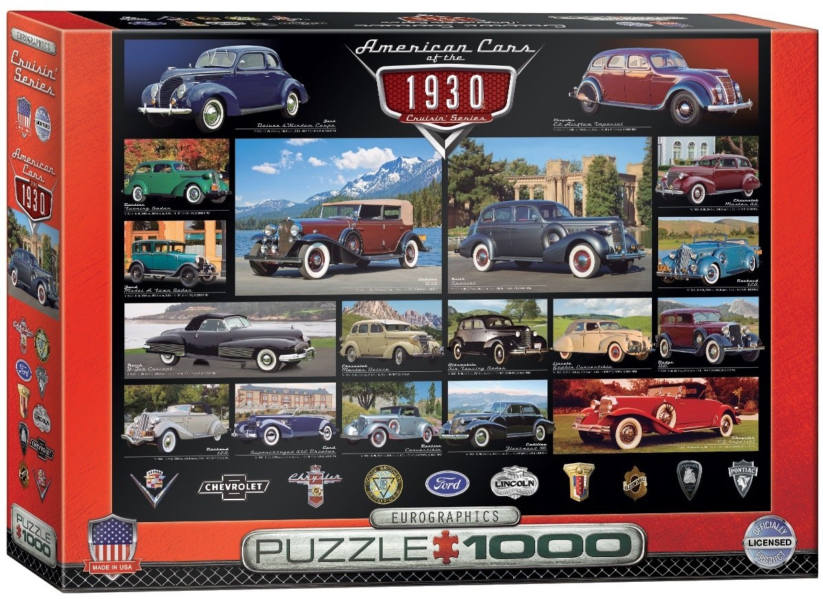 American Cars of the 1930s - 1000pc Jigsaw Puzzle by Eurographics