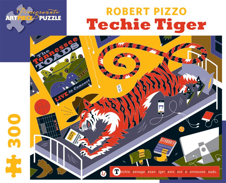 Pizzo: Techie Tiger - 300pc Jigsaw Puzzle by Pomegranate