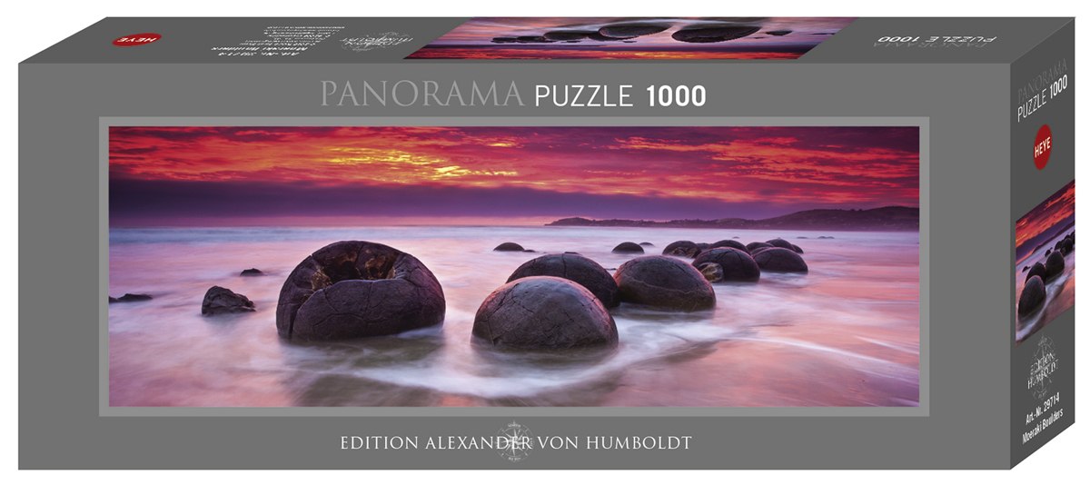 Moeraki Boulders - 1000pc Panoramic Jigsaw Puzzle By Heye  			  					NEW - image 1