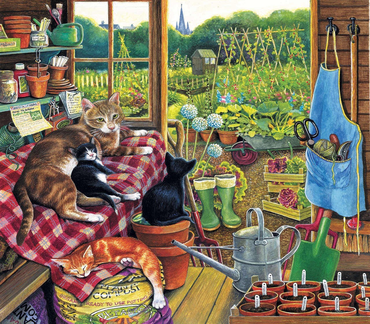 Garden Helpers 300 - 300pc Jigsaw Puzzle By Sunsout  			  					NEW