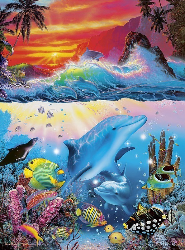 Marine Color: Shangri-La Sunset - 1000pc Jigsaw Puzzle by Buffalo Games  			  					NEW