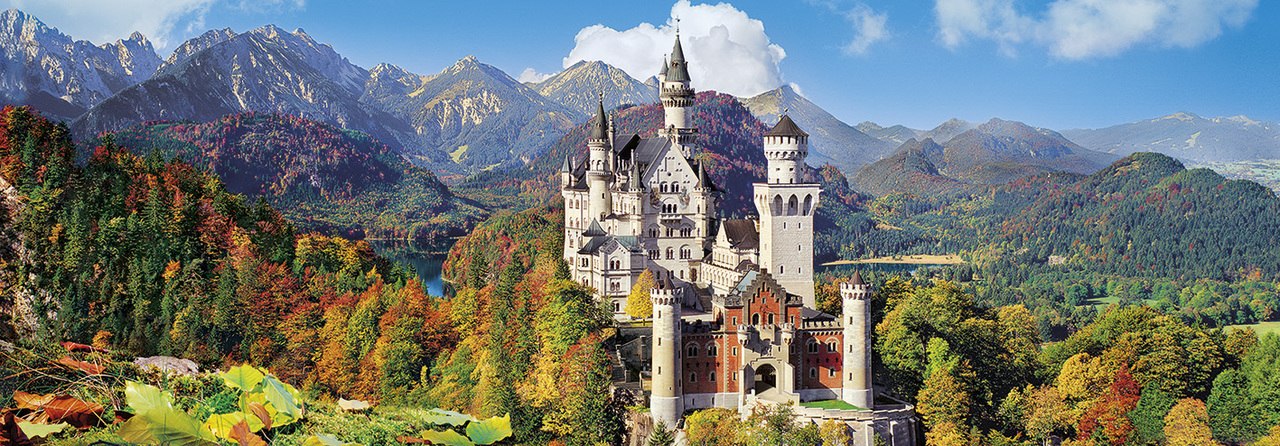 Neuschwanstein - 1000pc Panorama Puzzle by Clementoni