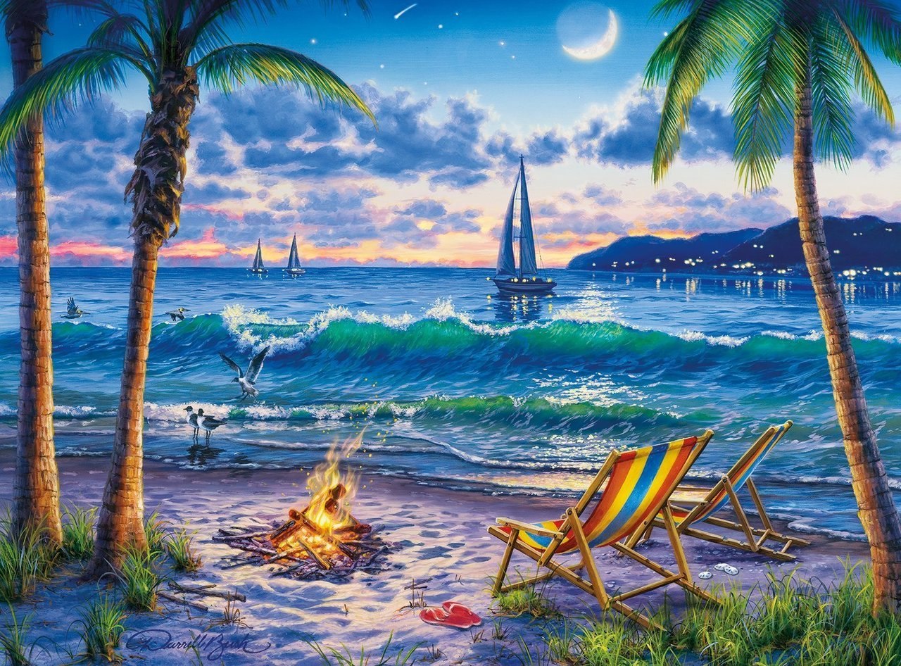Darrell Bush: Coastal Twilight - 1000pc Jigsaw Puzzle by Buffalo Games