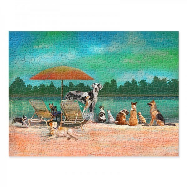Dog Day at the Beach - 500pc Jigsaw Puzzle by Wellspring  			  					NEW - image 2