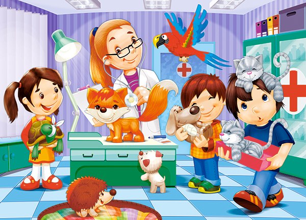 At the Animal Doctor - 60pc Jigsaw Puzzle By Castorland