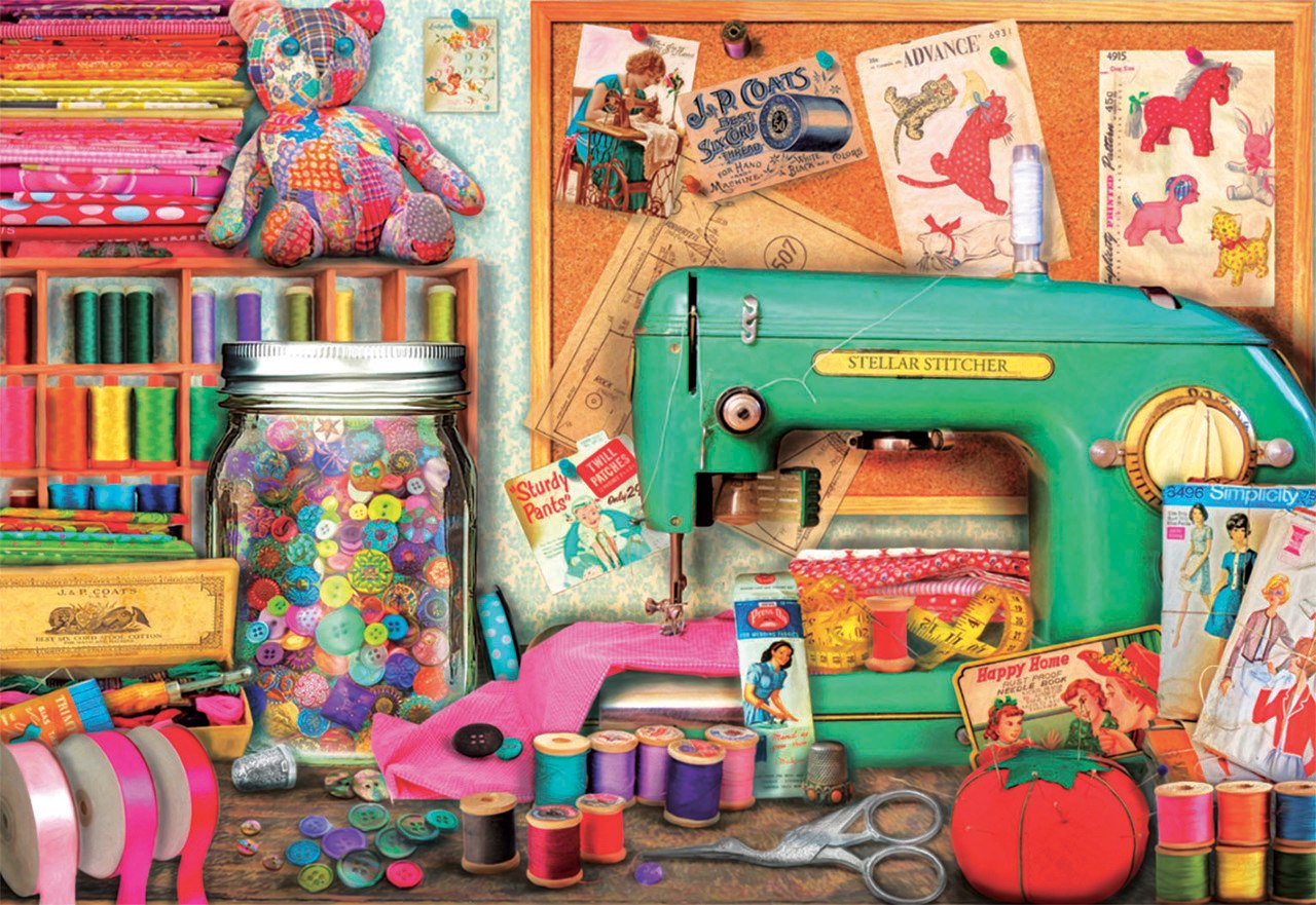 Sewing Corner - 1000pc Jigsaw Puzzle by Educa  			  					NEW