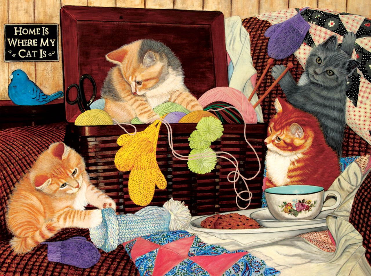 Home is Where my Cat is - 1000pc Jigsaw Puzzle By Sunsout  			  					NEW