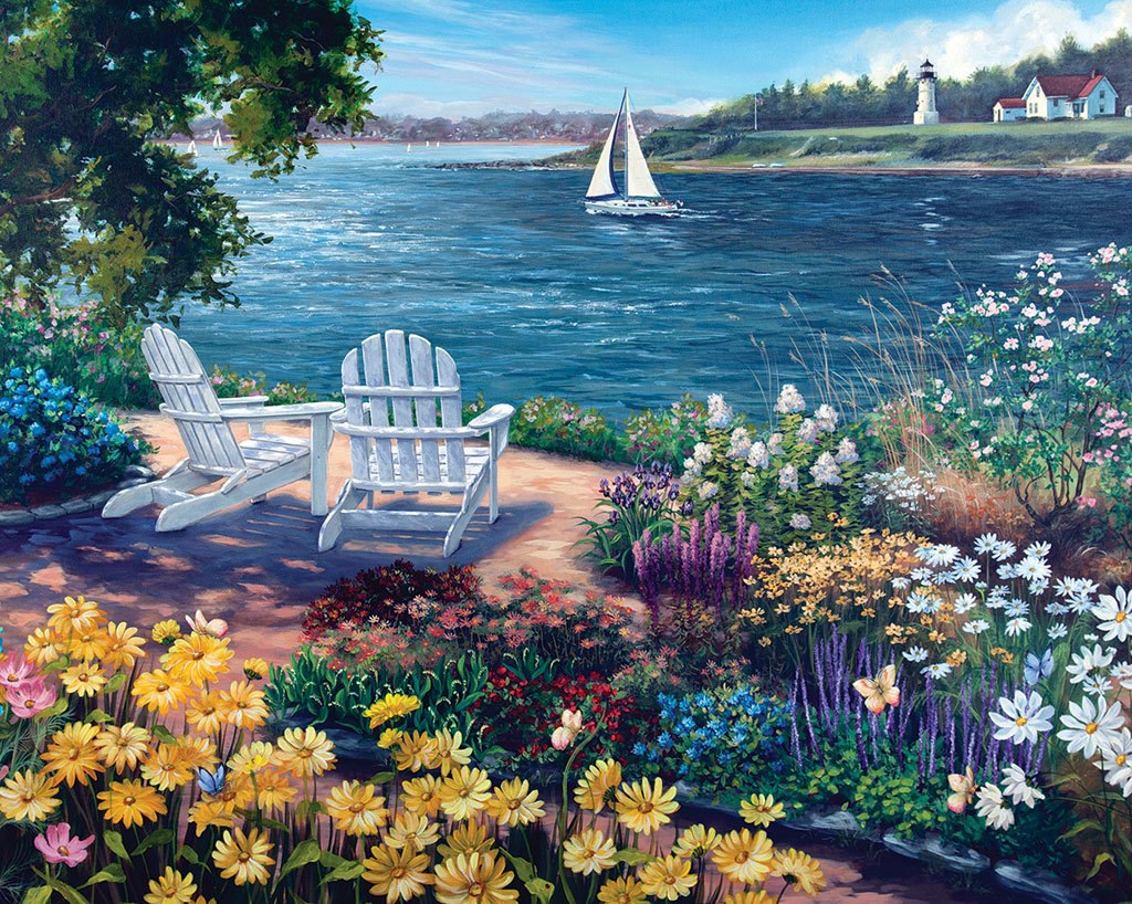 Garden by the Bay - 1000pc Jigsaw Puzzle by White Mountain