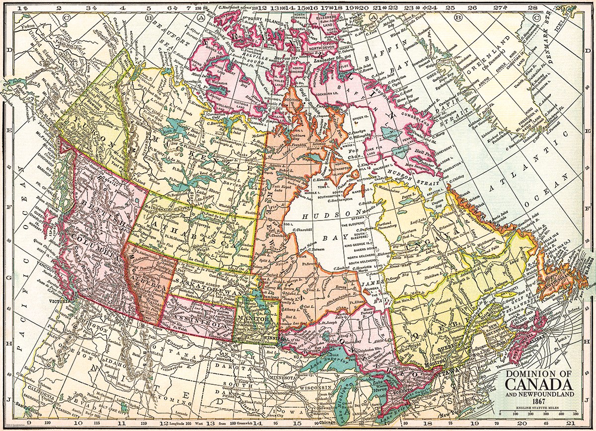 Antique Map: Dominion of Canada - 1000pc Jigsaw Puzzle by Eurographics