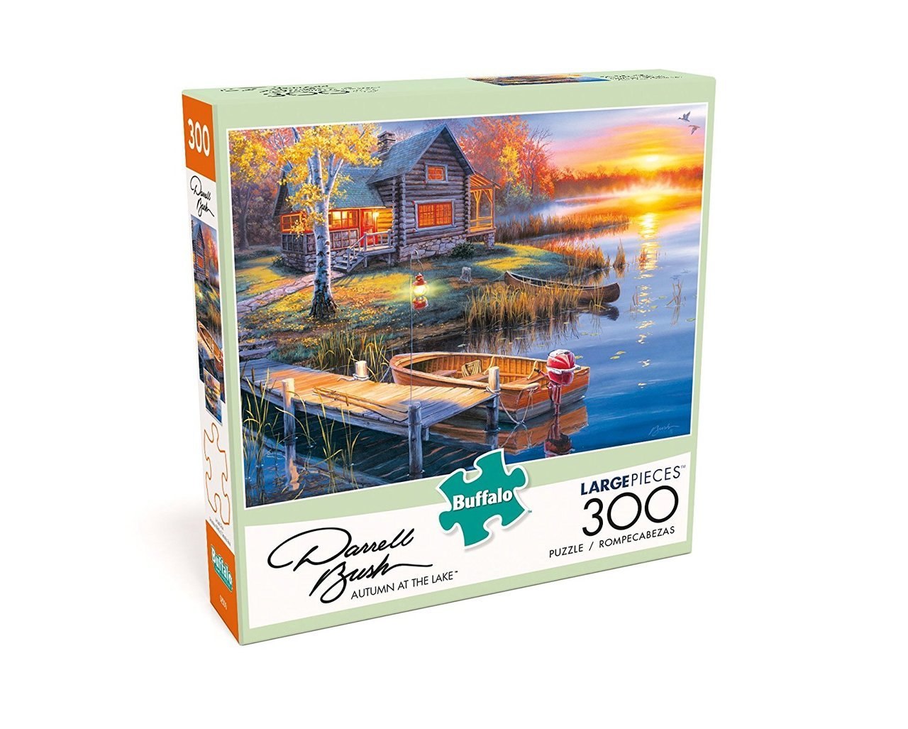Autumn at the Lake - 300pc Large Format Jigsaw Puzzle By Buffalo Games  			  					NEW - image 1