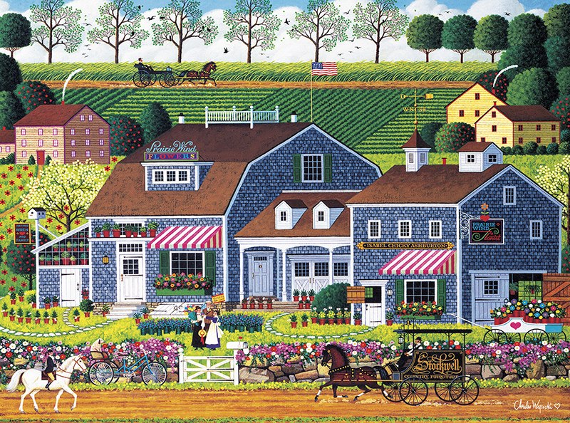 Charles Wysocki: Prairie Wind Flowers - 1000pc Jigsaw Puzzle by Buffalo Games  			  					NEW