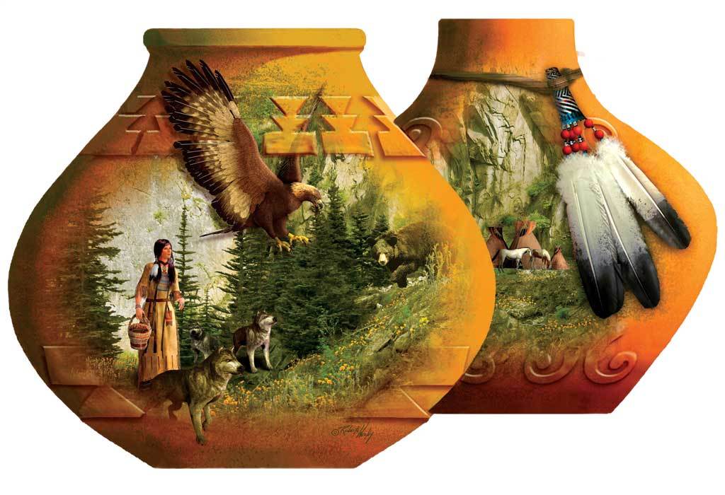 Indian Pots - 1000pc Shaped Jigsaw Puzzle By Sunsout