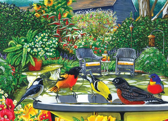 Bird Bath - 500pc Jigsaw Puzzle By Cobble Hill