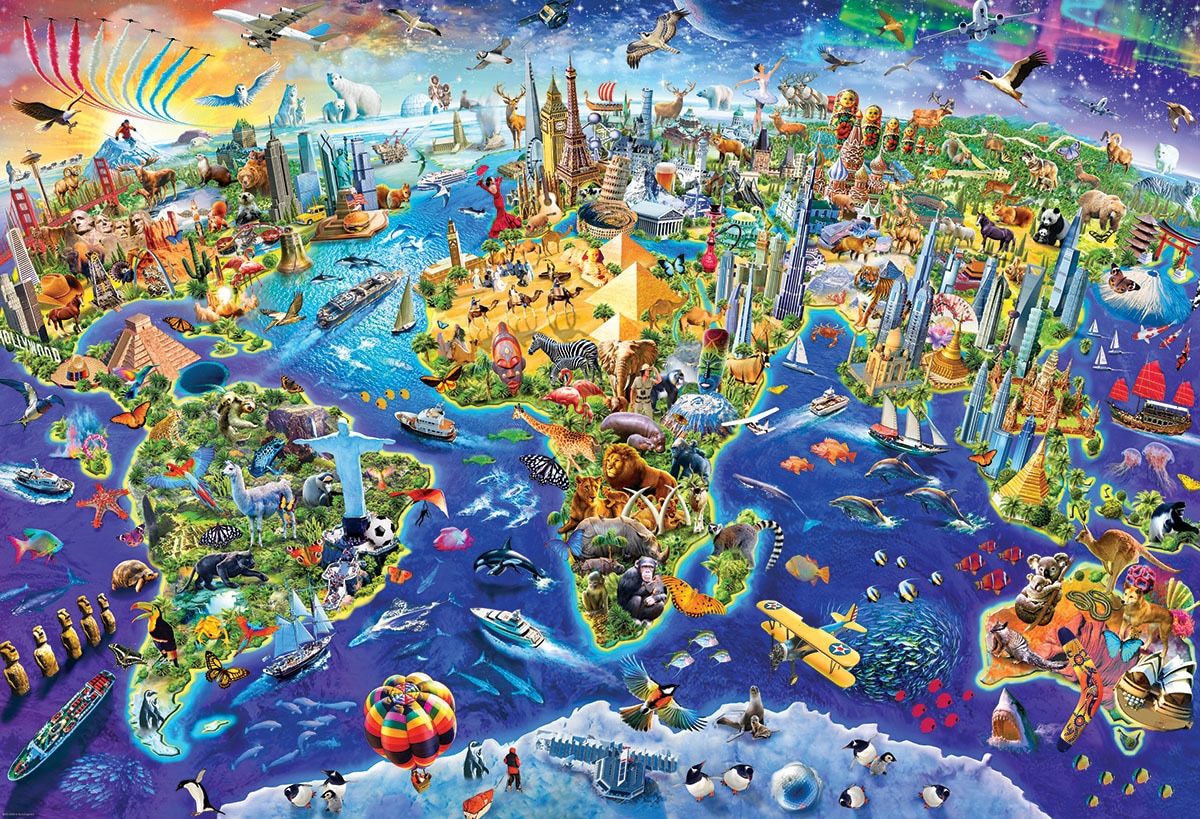 Adrian: Crazy World - 2000pc Jigsaw Puzzle by Eurographics  			  					NEW