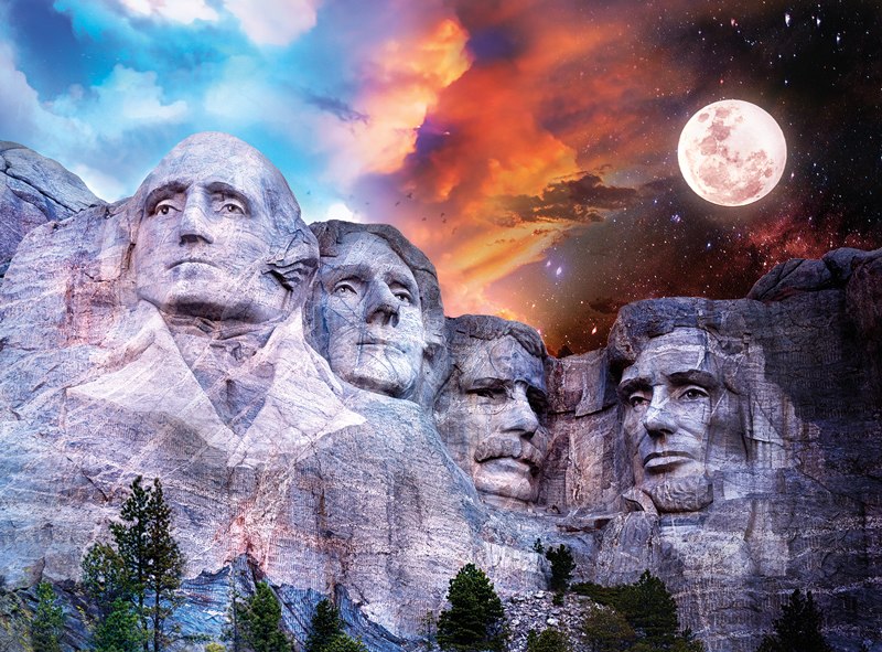 Night & Day: Mount Rushmore - 1000pc Jigsaw Puzzle by Buffalo Games  			  					NEW