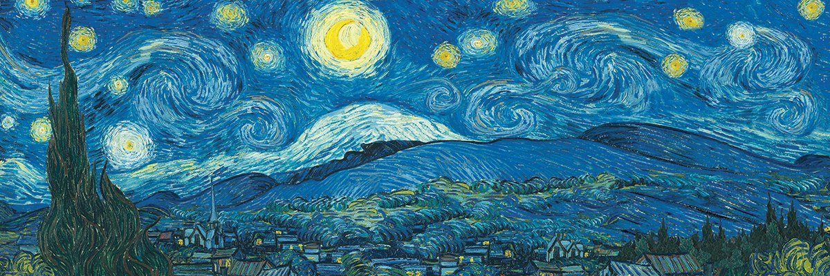 Starry Night Panorama (Expanded from original) by Vincent van Gogh - 1000pc Jigsaw Puzzle by Eurographics