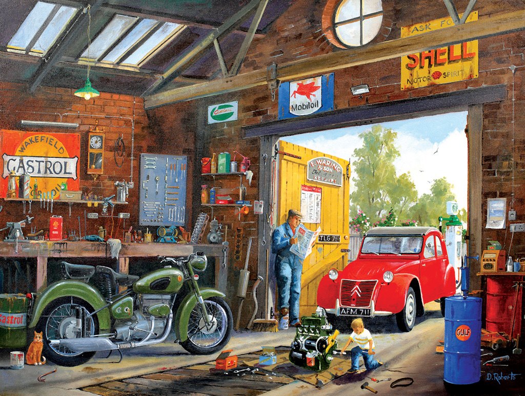 Following in Dad's Footsteps - 300pc Large Format Jigsaw Puzzle by Sunsout