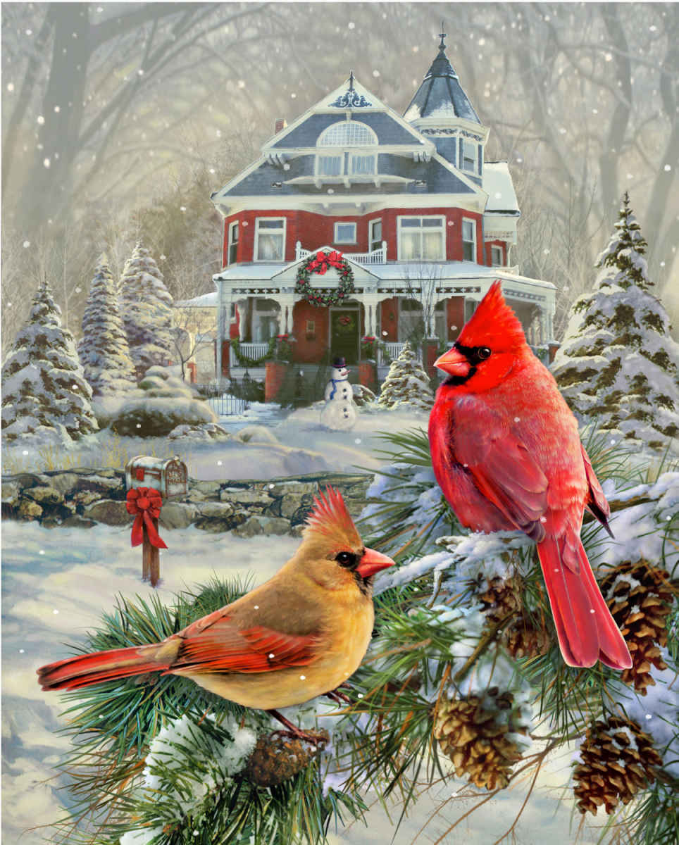 Cardinal Holiday Retreat - 1000pc Jigsaw Puzzle By Springbok