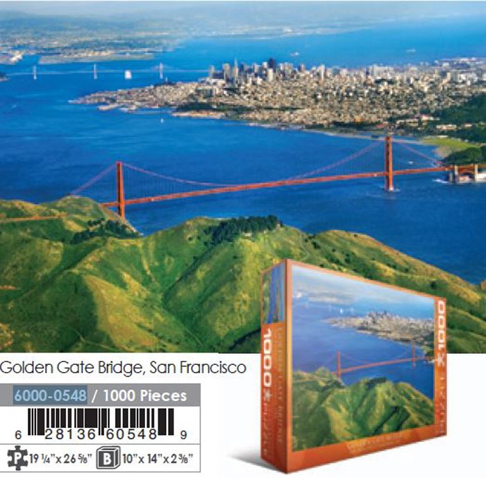 Golden Gate Bridge, CA - 1000pc Jigsaw Puzzle by Eurographics