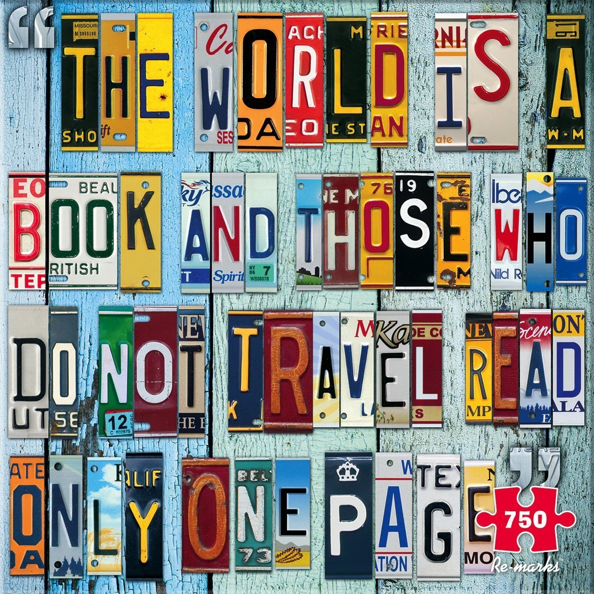 License Plate - 750pc Jigsaw Puzzle By Re-marks  			  					NEW