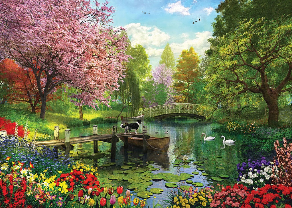Forest Lake - 1000pc Jigsaw Puzzle By White Mountain