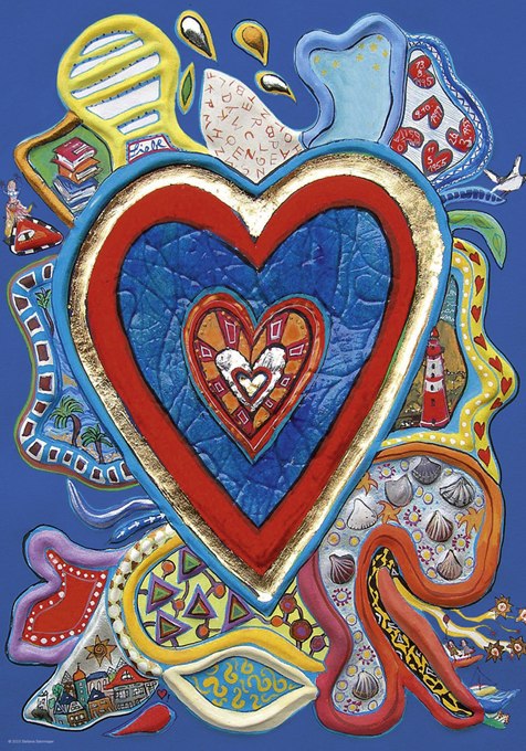 Steinmayer: Red & Blue - 500pc Jigsaw Puzzle By Heye  			  					NEW