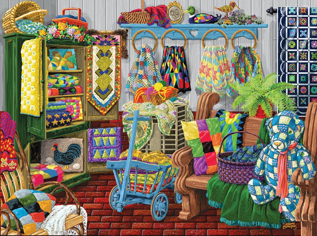 The Quilt Fair - 1000pc Jigsaw Puzzle by Sunsout