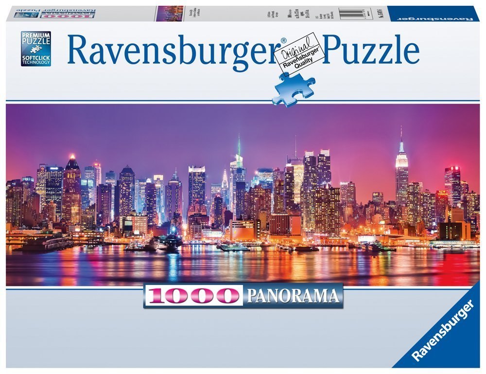 Manhattan Lights - 1000pc Panoramic Jigsaw Puzzle by Ravensburger - image 1