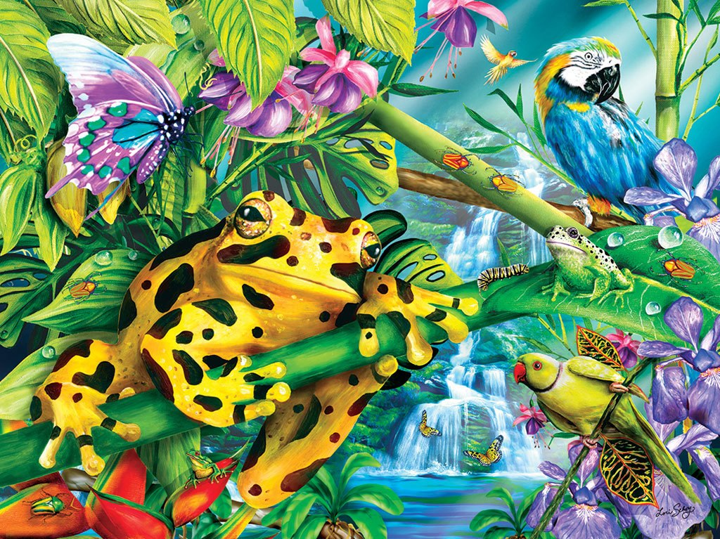 Rainforest Friends - 100pc Jigsaw Puzzle by White Mountain