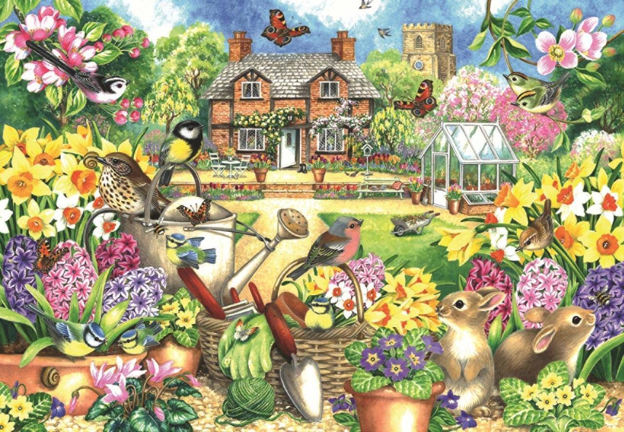 Spring Garden - 1000pc Jigsaw Puzzle By Falcon  			  					NEW
