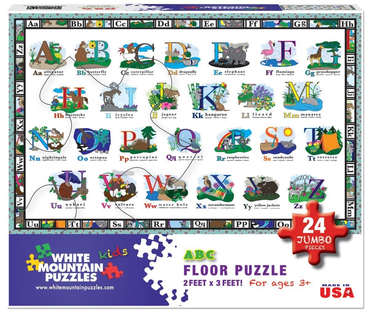 ABC Floor Puzzle - 24pc Jigsaw Puzzle By White Mountain