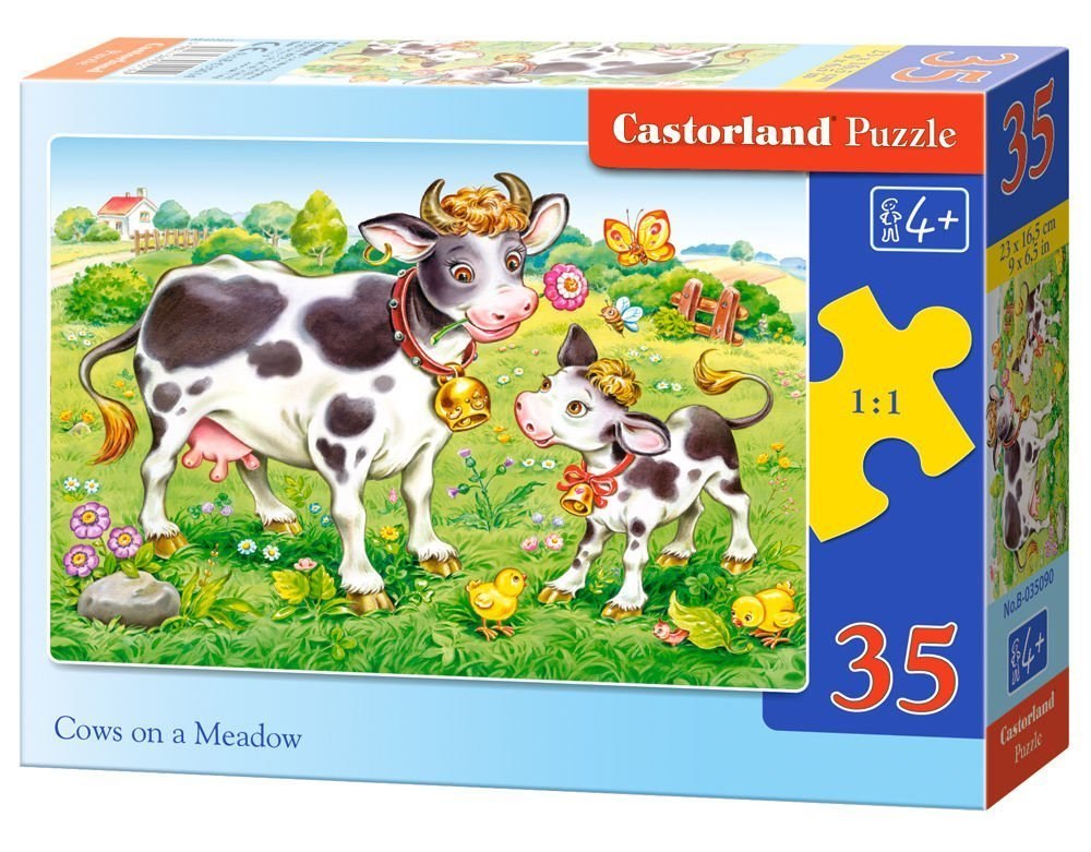 Cows on a Meadow - 35pc Jigsaw Puzzle By Castorland