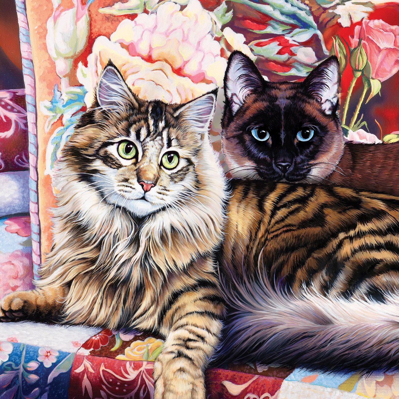 CatOlogy: Raja and Mulan - 1000pc Jigsaw Puzzle by Masterpieces  			  					NEW