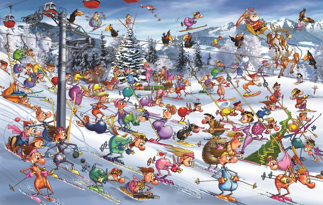 Skiing - 1000pc Jigsaw Puzzle by Piatnik