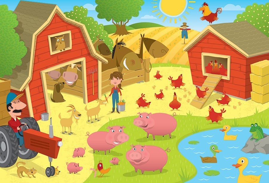 Higgledy Piggledy Farm - 36pc Floor Puzzle by Cobble Hill