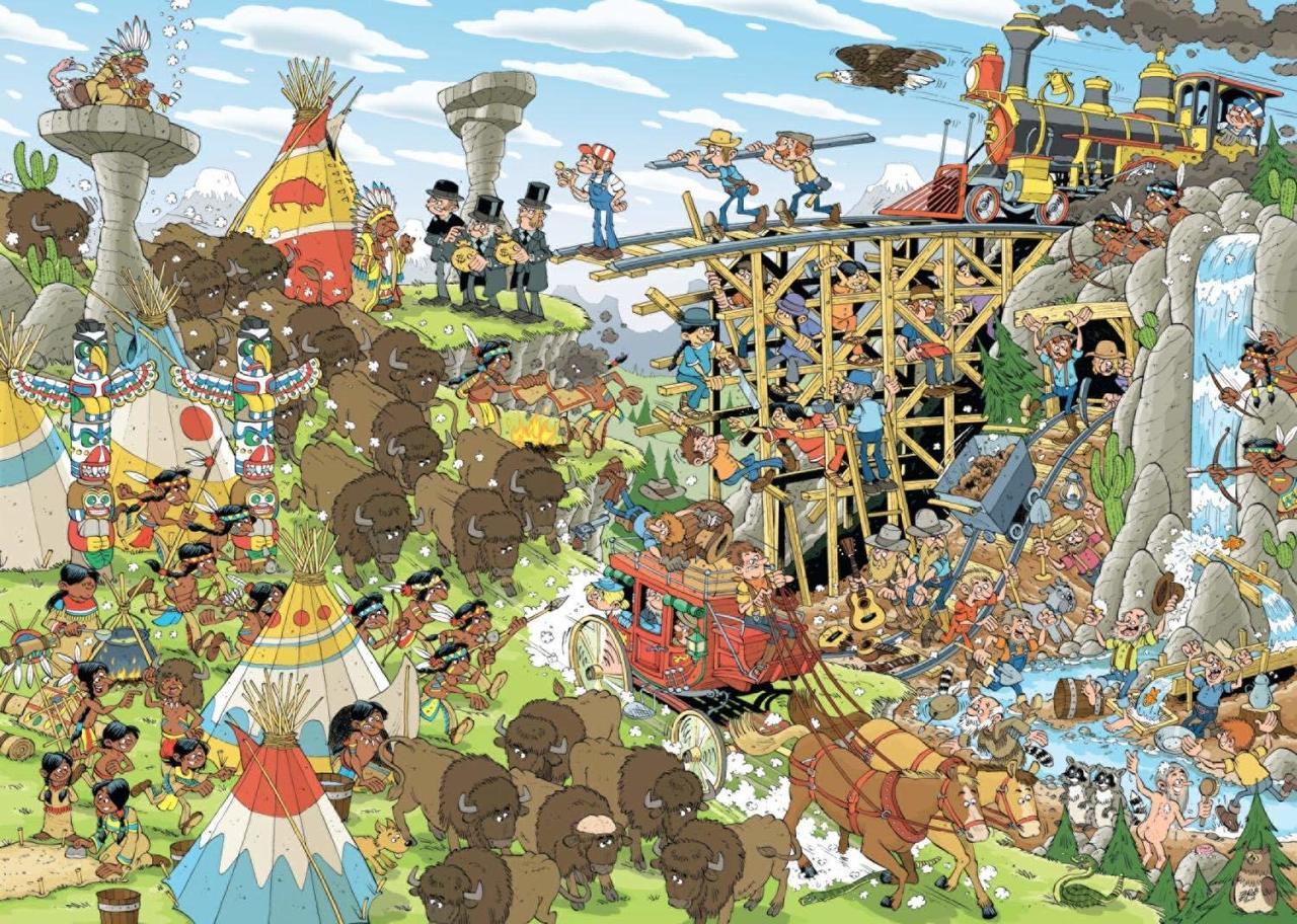 Pieces of History: The Wild West - 1000pc Jigsaw Puzzle By Jumbo  			  					NEW