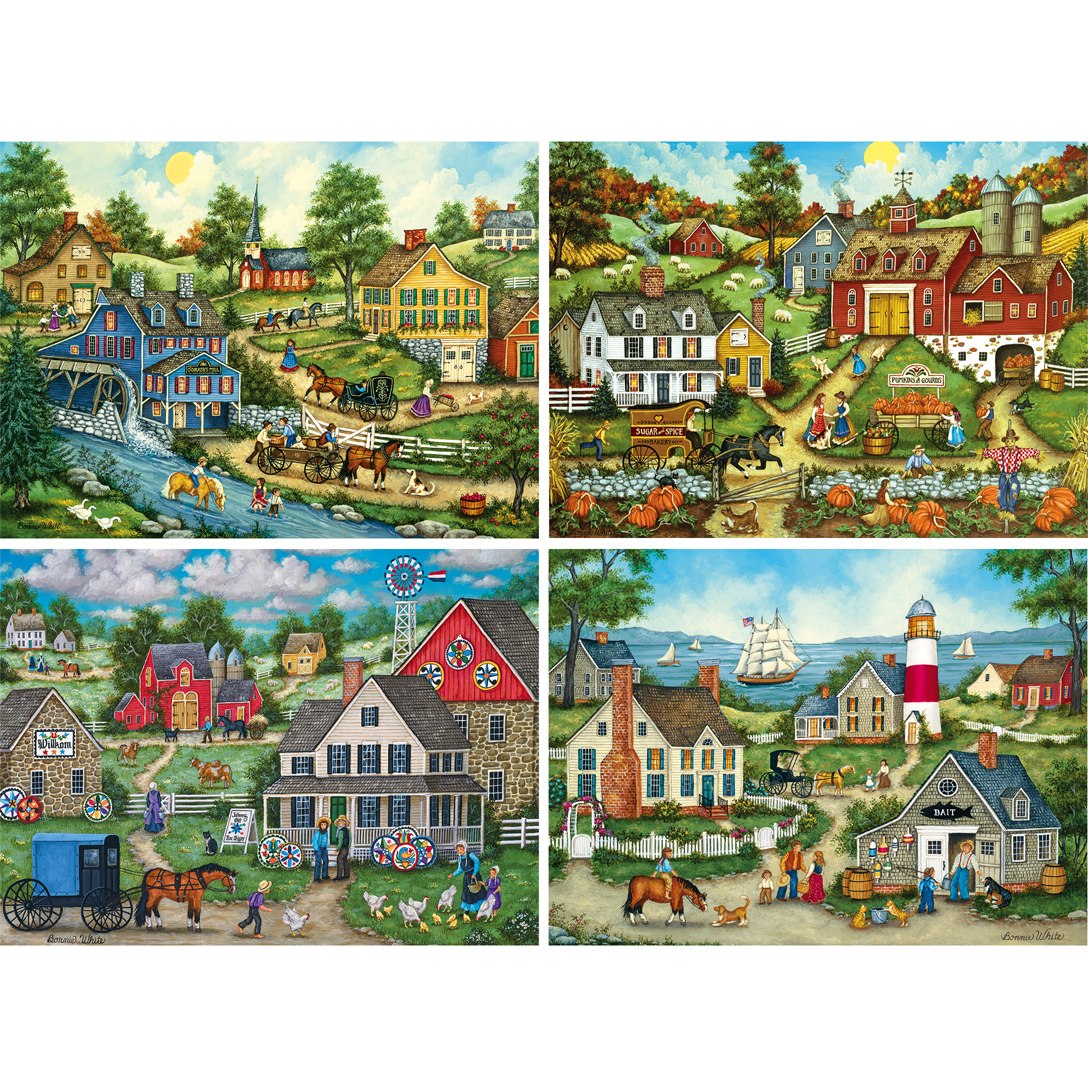 Simple Living - 4 x 500pc Jigsaw Puzzle Assortment by Masterpieces  			  					NEW