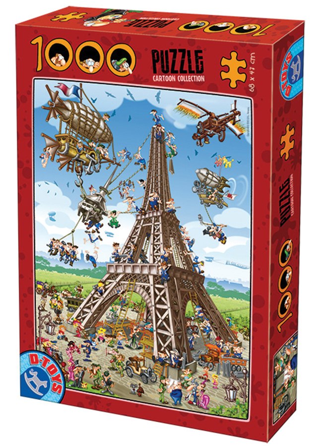 Building the Eiffel Tower - 1000pc Jigsaw Puzzle by D-Toys