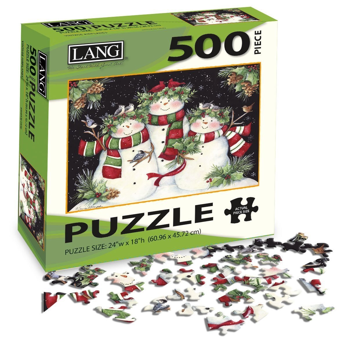 Snowmen Family - 500pc Jigsaw Puzzle by Lang  			  					NEW - image 2